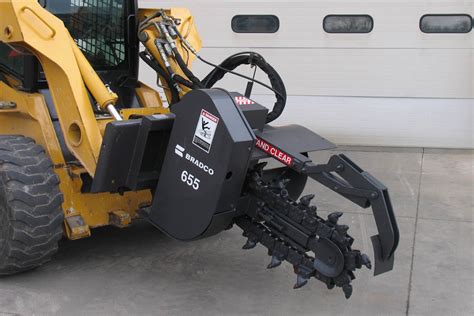 skid steer rock wheel trencher|best skid steer trencher attachment.